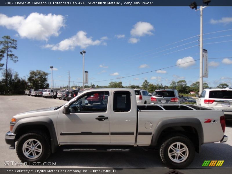 Silver Birch Metallic / Very Dark Pewter 2007 Chevrolet Colorado LT Extended Cab 4x4
