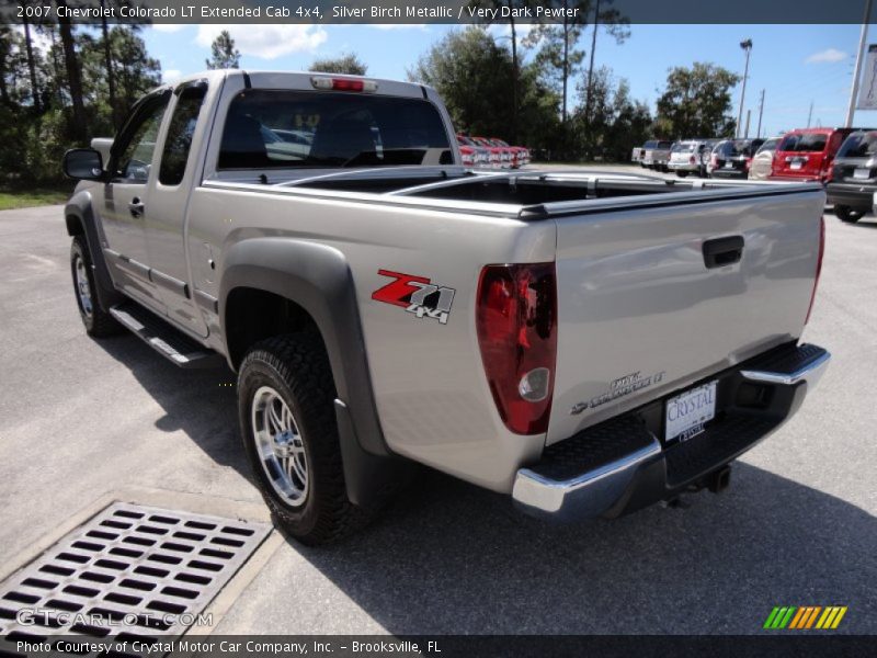 Silver Birch Metallic / Very Dark Pewter 2007 Chevrolet Colorado LT Extended Cab 4x4