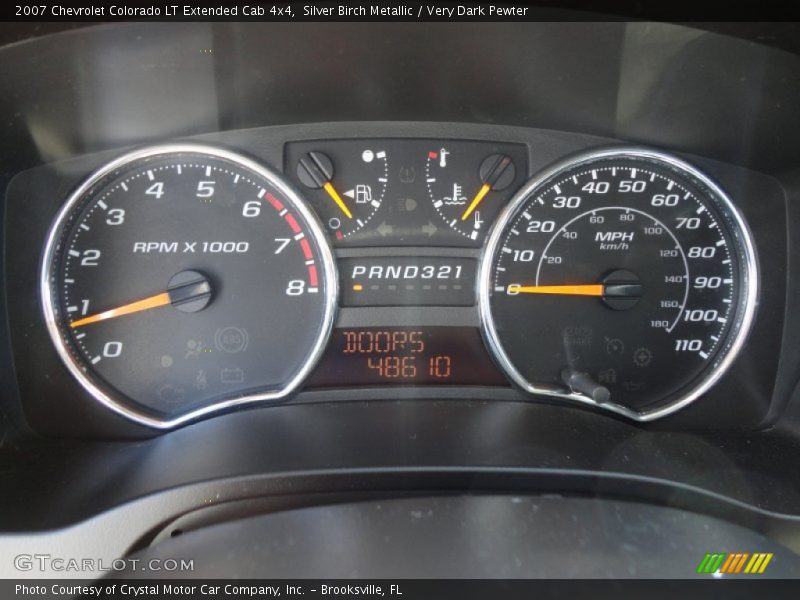 Silver Birch Metallic / Very Dark Pewter 2007 Chevrolet Colorado LT Extended Cab 4x4