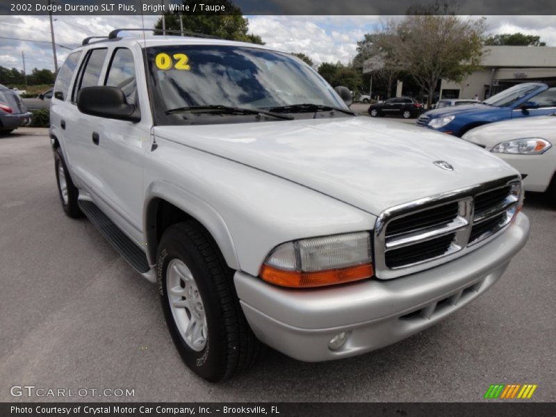 Bright White / Taupe 2002 Dodge Durango SLT Plus