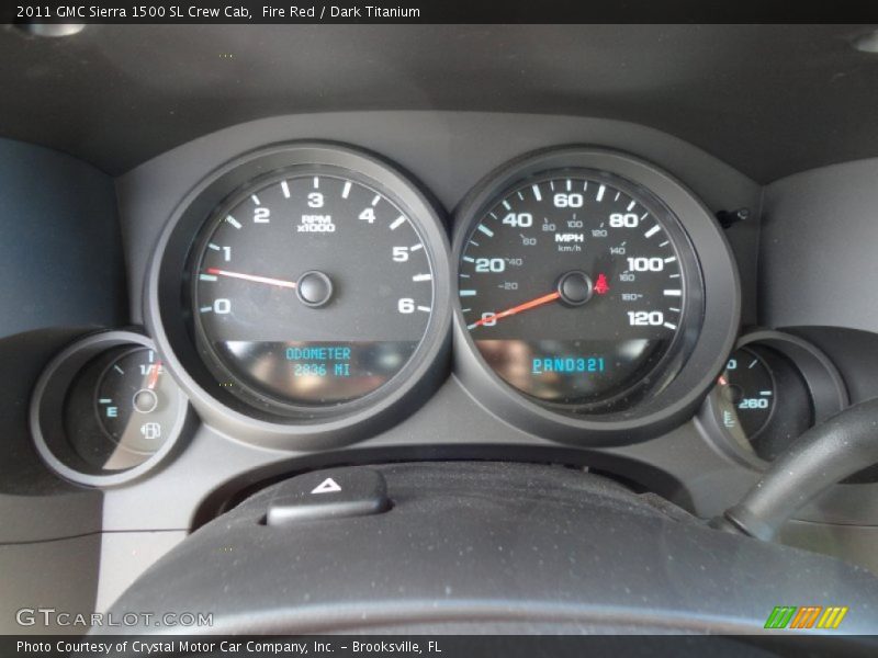 Fire Red / Dark Titanium 2011 GMC Sierra 1500 SL Crew Cab