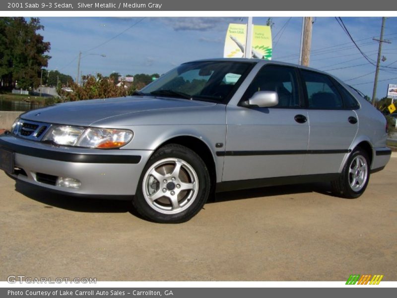 Silver Metallic / Medium Gray 2001 Saab 9-3 Sedan