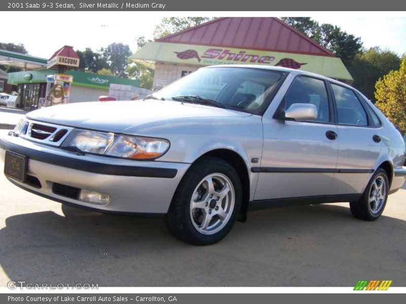 Silver Metallic / Medium Gray 2001 Saab 9-3 Sedan