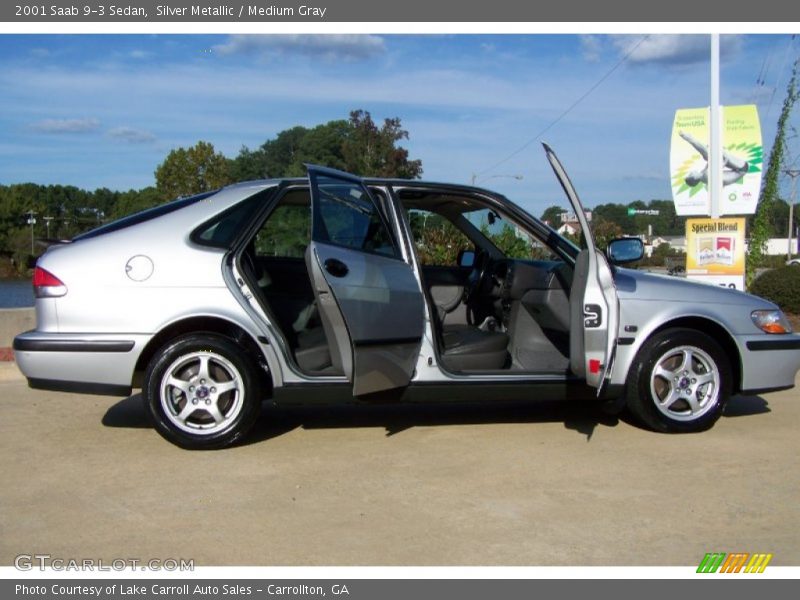 Silver Metallic / Medium Gray 2001 Saab 9-3 Sedan