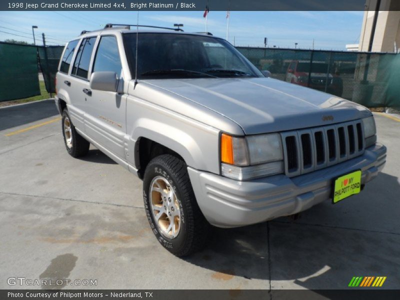 Bright Platinum / Black 1998 Jeep Grand Cherokee Limited 4x4