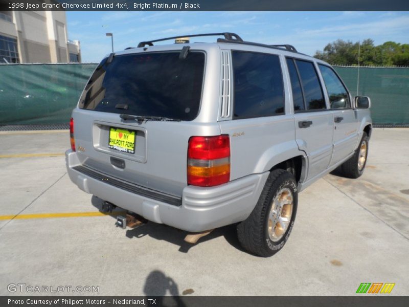 Bright Platinum / Black 1998 Jeep Grand Cherokee Limited 4x4