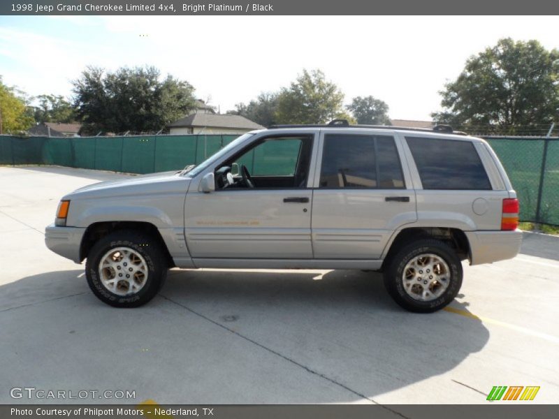 Bright Platinum / Black 1998 Jeep Grand Cherokee Limited 4x4