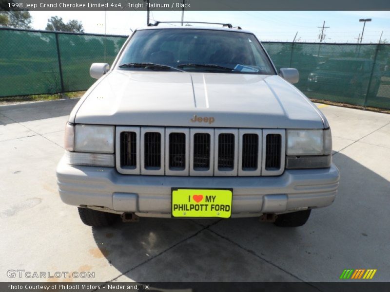 Bright Platinum / Black 1998 Jeep Grand Cherokee Limited 4x4