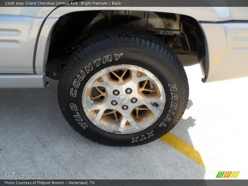 Bright Platinum / Black 1998 Jeep Grand Cherokee Limited 4x4