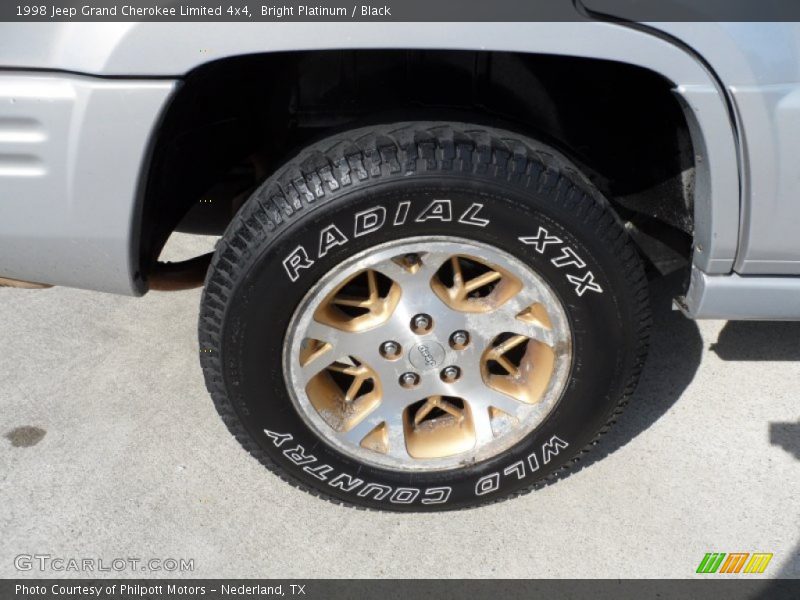 Bright Platinum / Black 1998 Jeep Grand Cherokee Limited 4x4