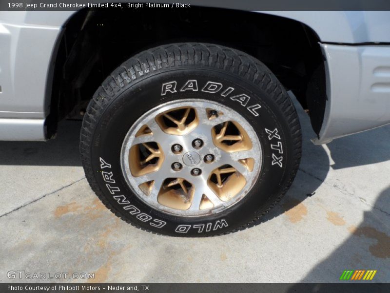 Bright Platinum / Black 1998 Jeep Grand Cherokee Limited 4x4