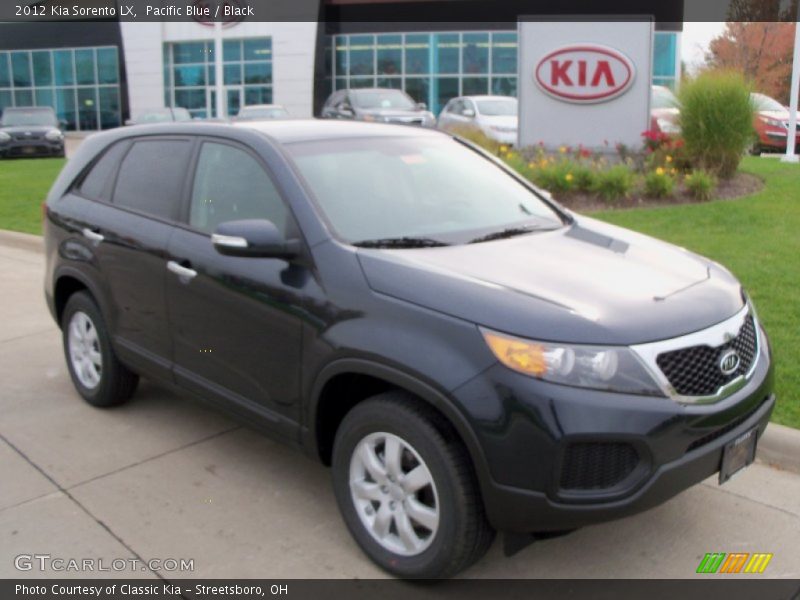 Pacific Blue / Black 2012 Kia Sorento LX