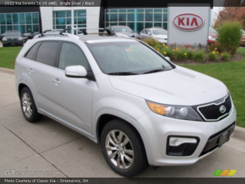 Bright Silver / Black 2012 Kia Sorento SX V6 AWD