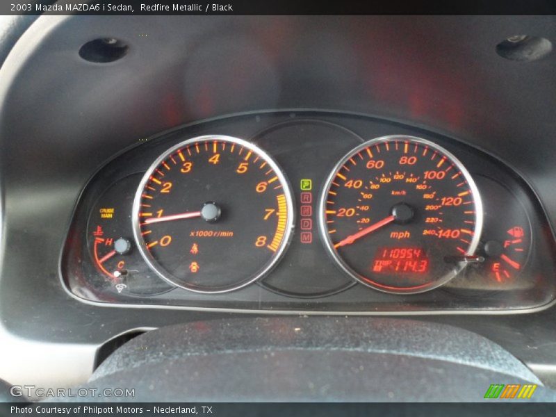 Redfire Metallic / Black 2003 Mazda MAZDA6 i Sedan