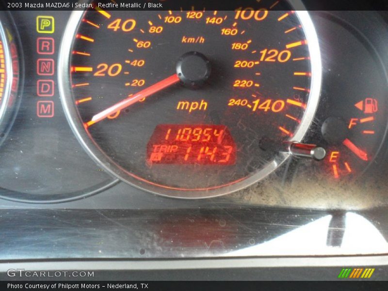 Redfire Metallic / Black 2003 Mazda MAZDA6 i Sedan