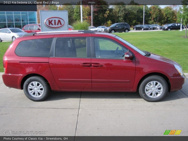 Claret Red / Beige 2012 Kia Sedona LX