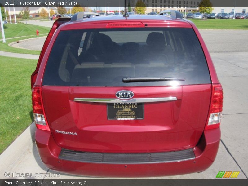 Claret Red / Beige 2012 Kia Sedona LX