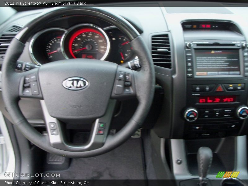 Bright Silver / Black 2012 Kia Sorento SX V6