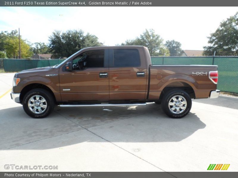 Golden Bronze Metallic / Pale Adobe 2011 Ford F150 Texas Edition SuperCrew 4x4