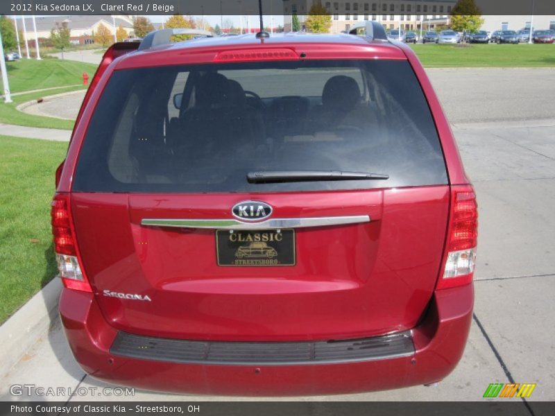 Claret Red / Beige 2012 Kia Sedona LX