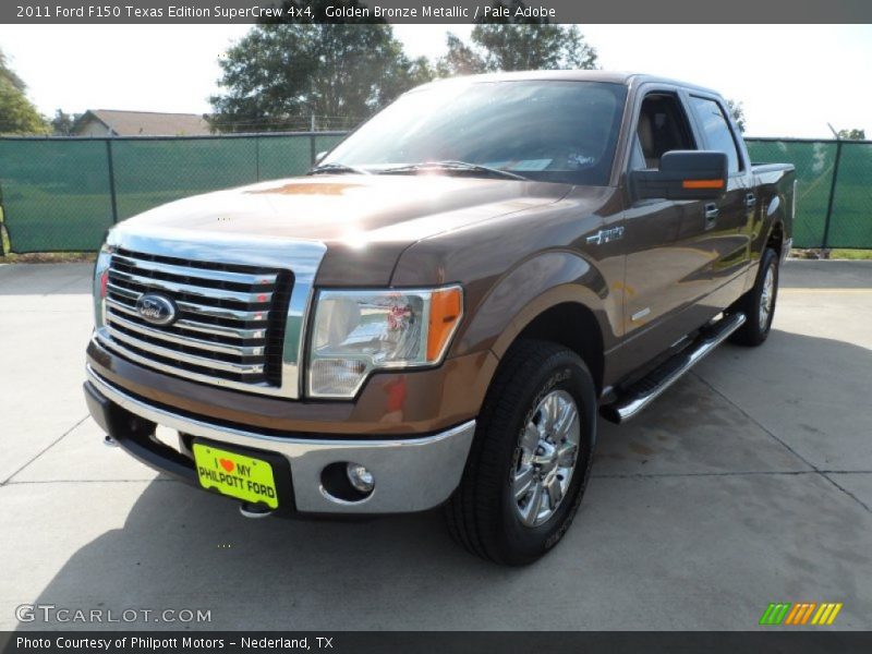 Golden Bronze Metallic / Pale Adobe 2011 Ford F150 Texas Edition SuperCrew 4x4