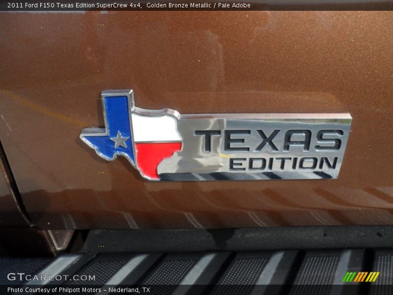 Golden Bronze Metallic / Pale Adobe 2011 Ford F150 Texas Edition SuperCrew 4x4