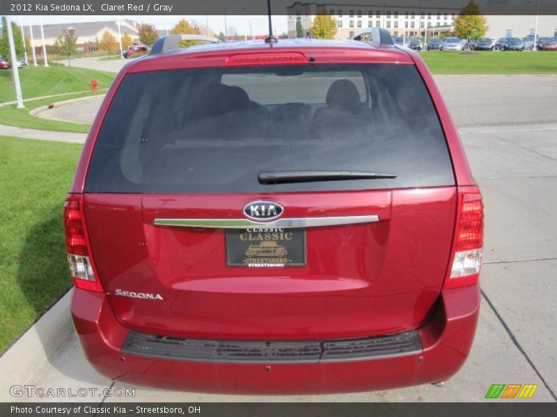 Claret Red / Gray 2012 Kia Sedona LX