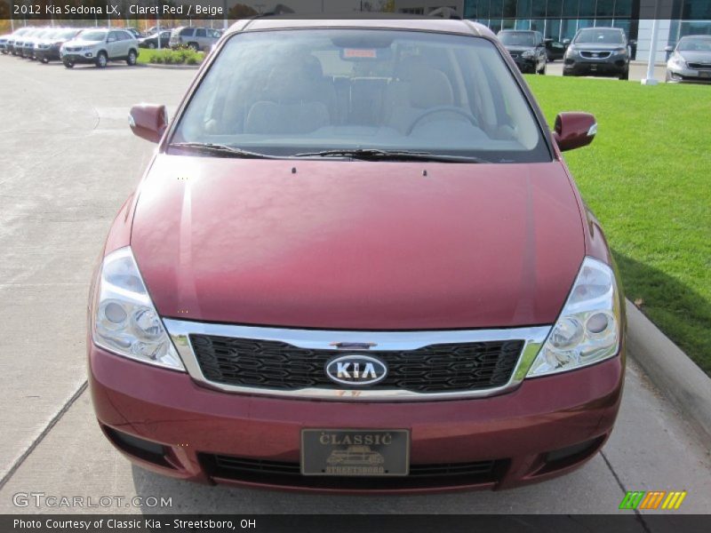 Claret Red / Beige 2012 Kia Sedona LX