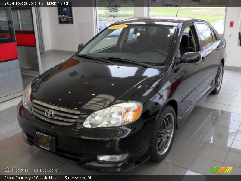 Black / Black 2004 Toyota Corolla S