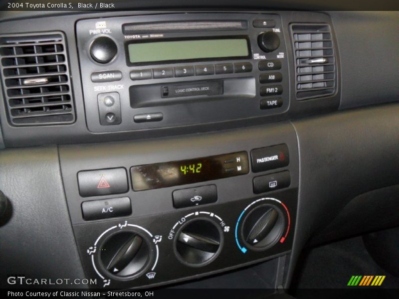 Black / Black 2004 Toyota Corolla S