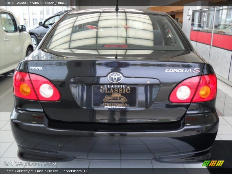 Black / Black 2004 Toyota Corolla S
