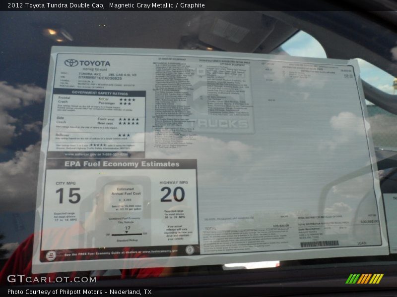  2012 Tundra Double Cab Window Sticker