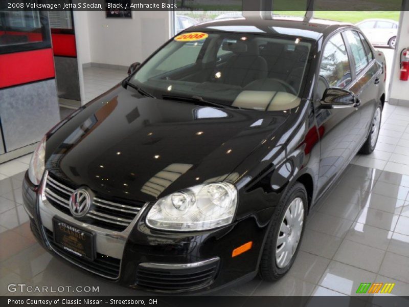 Black / Anthracite Black 2008 Volkswagen Jetta S Sedan