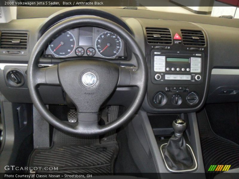 Black / Anthracite Black 2008 Volkswagen Jetta S Sedan