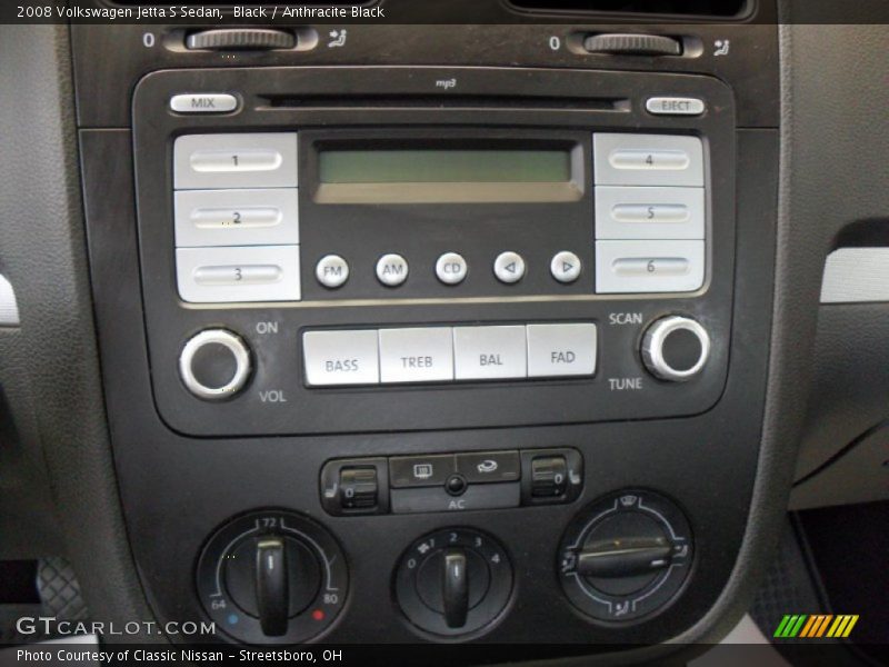 Black / Anthracite Black 2008 Volkswagen Jetta S Sedan