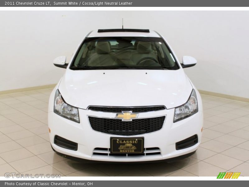 Summit White / Cocoa/Light Neutral Leather 2011 Chevrolet Cruze LT
