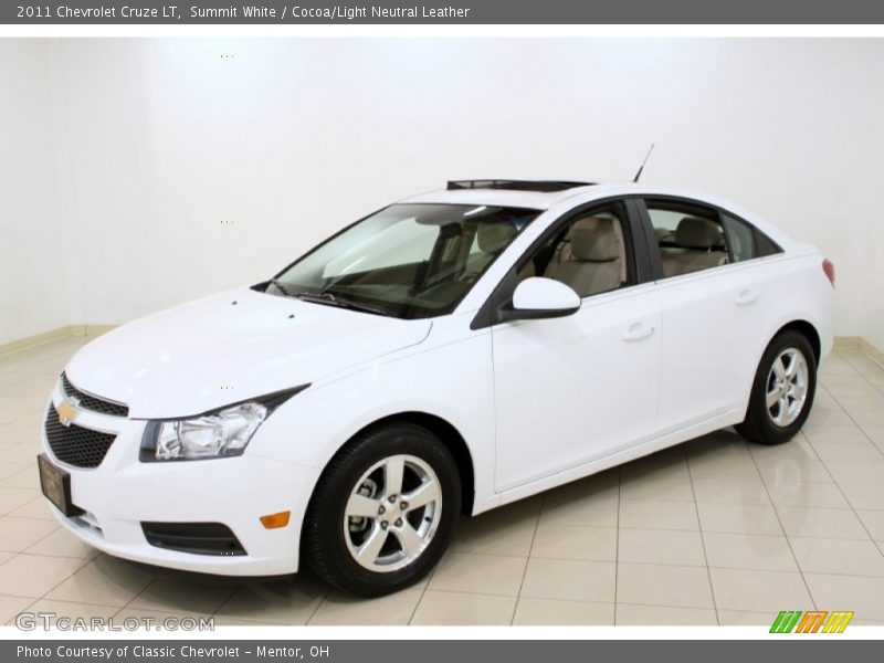 Summit White / Cocoa/Light Neutral Leather 2011 Chevrolet Cruze LT