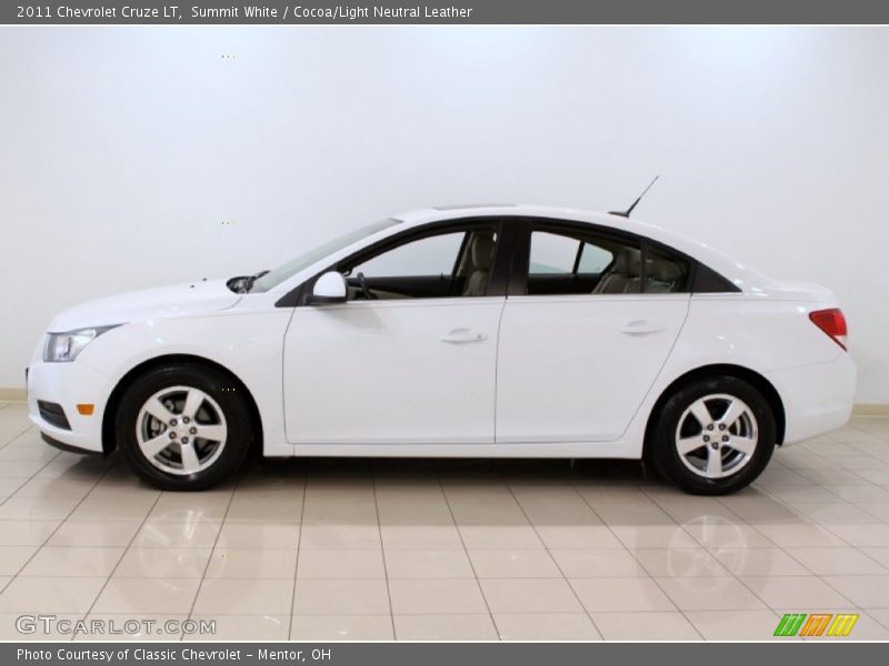 Summit White / Cocoa/Light Neutral Leather 2011 Chevrolet Cruze LT
