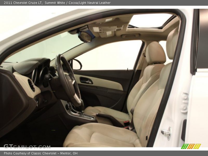 Summit White / Cocoa/Light Neutral Leather 2011 Chevrolet Cruze LT