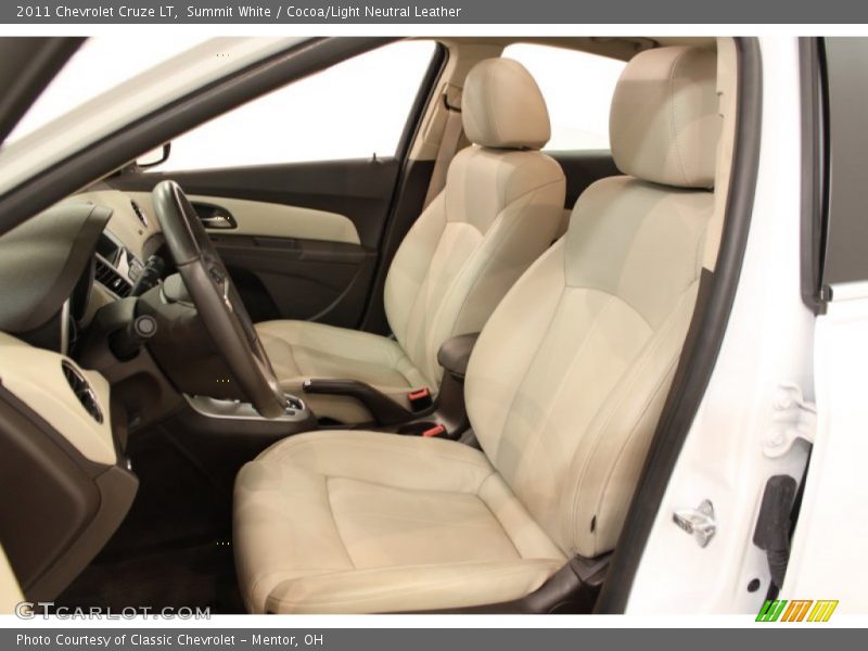Summit White / Cocoa/Light Neutral Leather 2011 Chevrolet Cruze LT