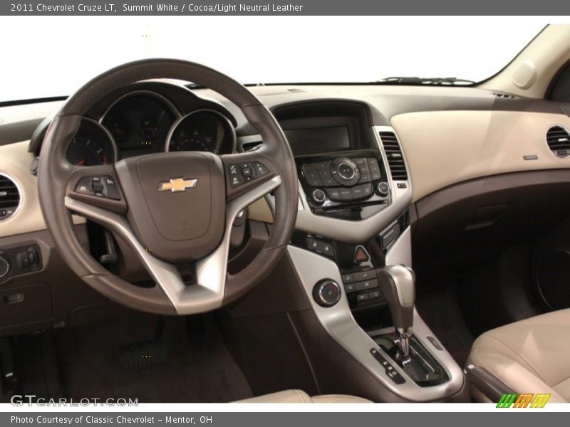Summit White / Cocoa/Light Neutral Leather 2011 Chevrolet Cruze LT