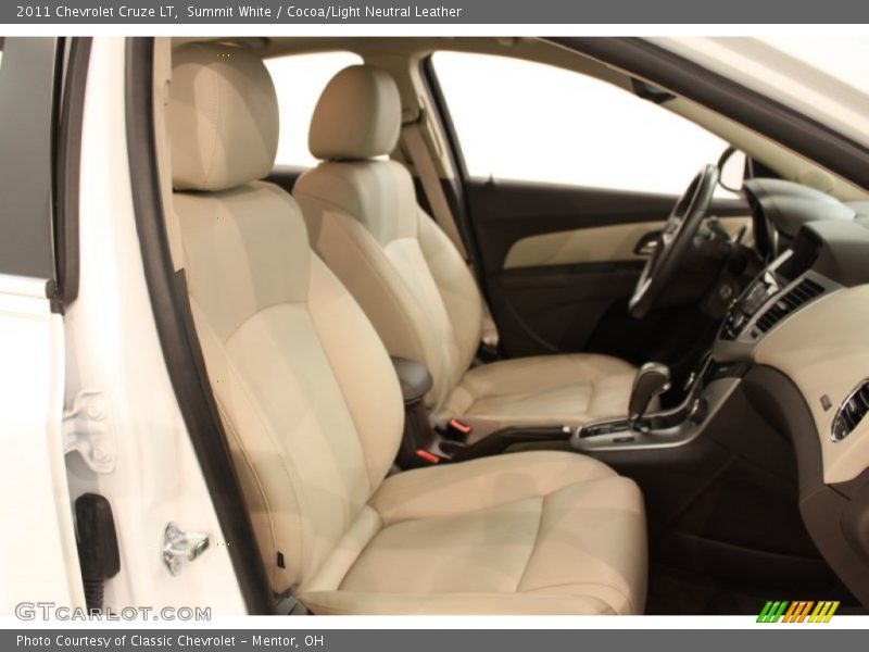 Summit White / Cocoa/Light Neutral Leather 2011 Chevrolet Cruze LT