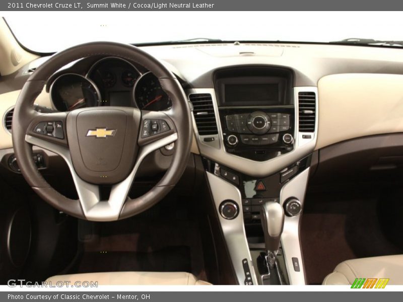 Summit White / Cocoa/Light Neutral Leather 2011 Chevrolet Cruze LT