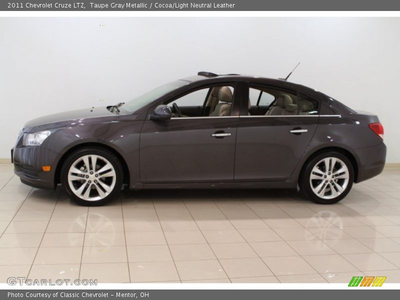 Taupe Gray Metallic / Cocoa/Light Neutral Leather 2011 Chevrolet Cruze LTZ