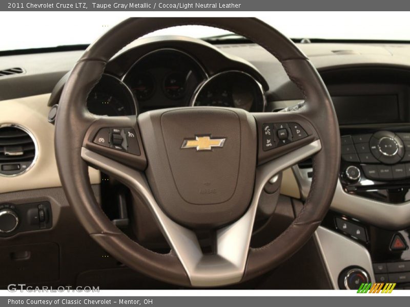 Taupe Gray Metallic / Cocoa/Light Neutral Leather 2011 Chevrolet Cruze LTZ
