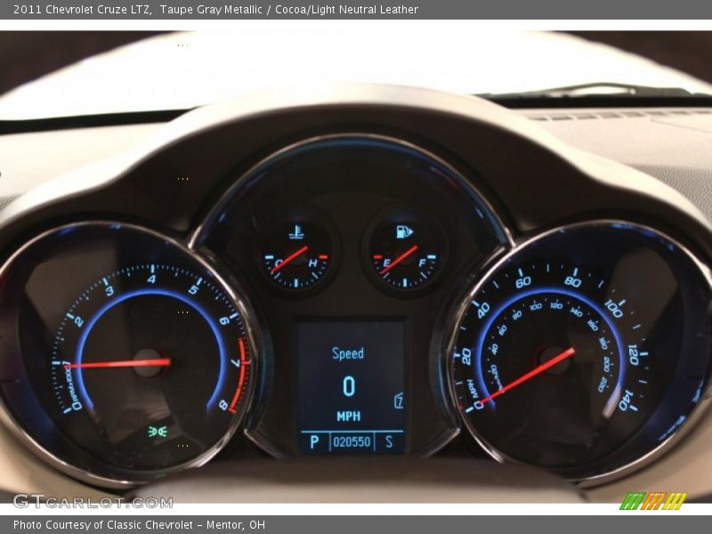 Taupe Gray Metallic / Cocoa/Light Neutral Leather 2011 Chevrolet Cruze LTZ