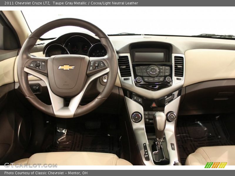 Taupe Gray Metallic / Cocoa/Light Neutral Leather 2011 Chevrolet Cruze LTZ