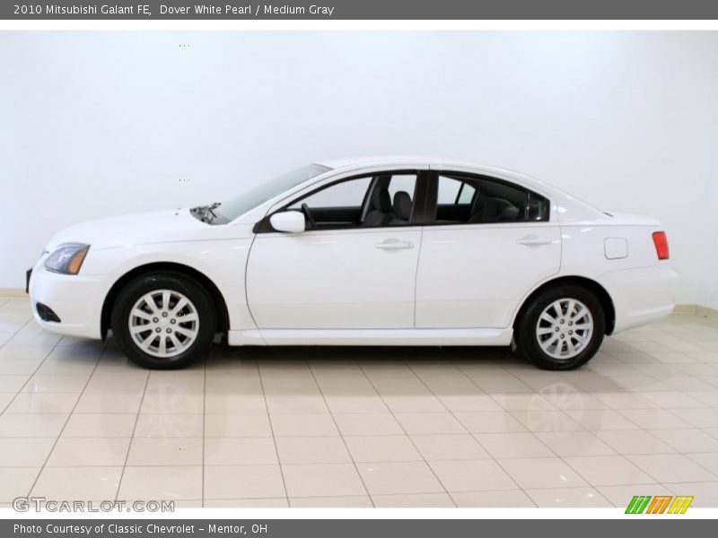 Dover White Pearl / Medium Gray 2010 Mitsubishi Galant FE