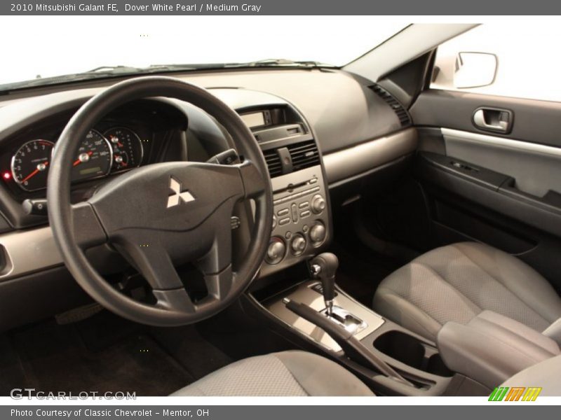 Dover White Pearl / Medium Gray 2010 Mitsubishi Galant FE