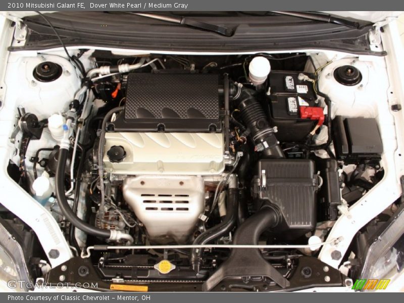 Dover White Pearl / Medium Gray 2010 Mitsubishi Galant FE